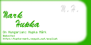 mark hupka business card
